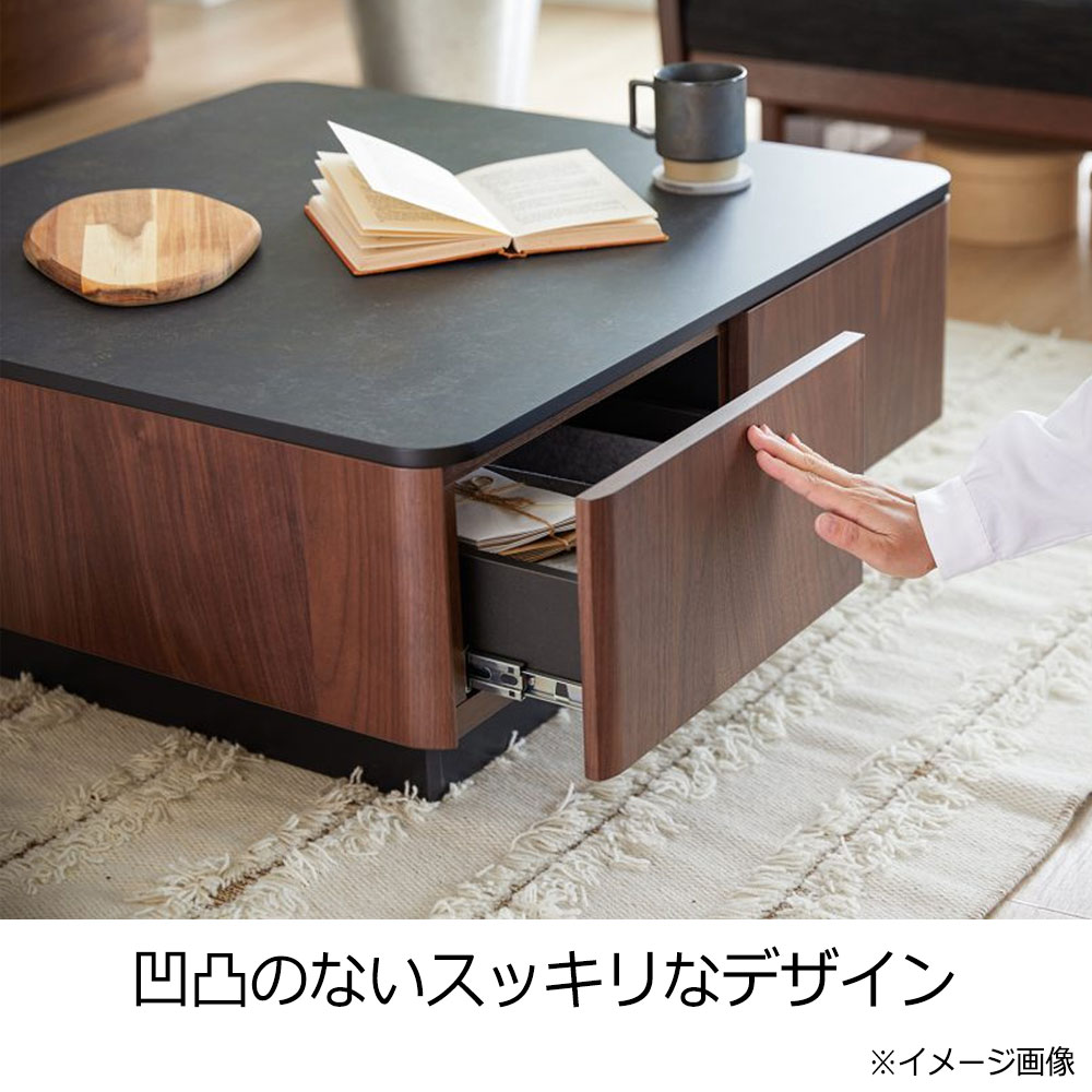 センターテーブル「MLT-211 80」幅80cm OK-WH色 天板メラミン化粧板