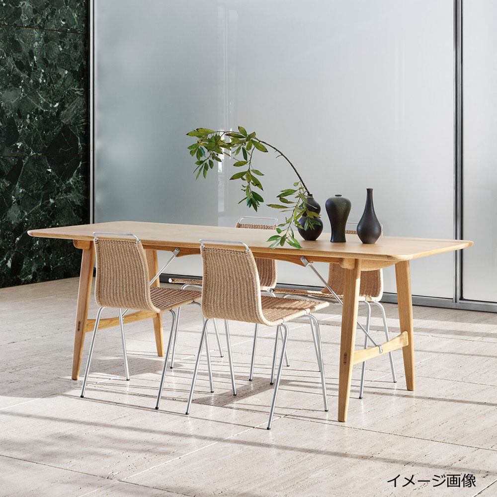 カール・ハンセン＆サン ダイニングチェア「PK1」 ステンレスフレーム ナチュラルペーパーコード【受注生産品】