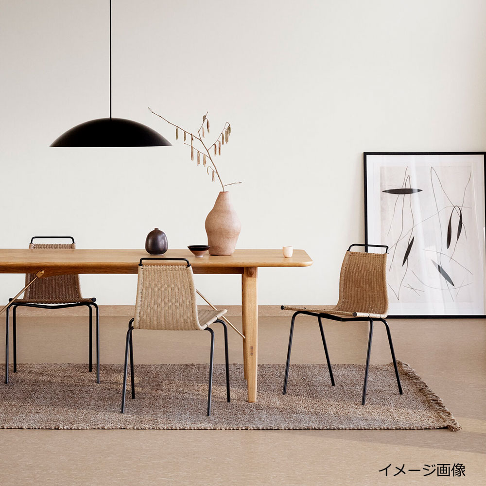 カール・ハンセン＆サン ダイニングチェア「PK1」ブラックフレーム ナチュラルペーパーコード【受注生産品】