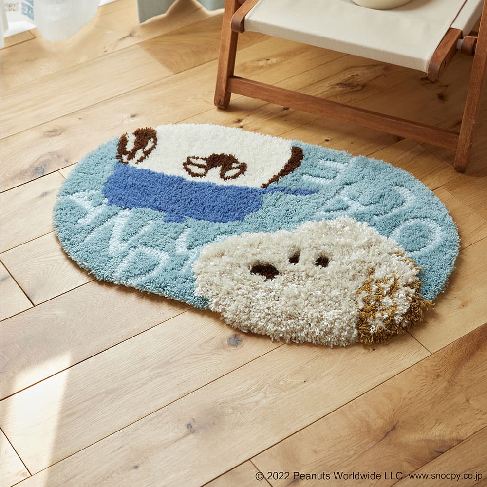 マット「スヌーピー アンディ&オラフマット」 70x45cm PEANUTS(ピーナッツ)