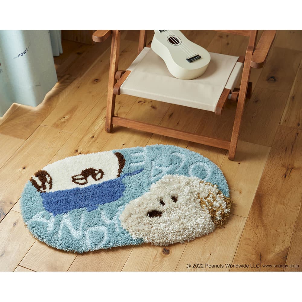 マット「スヌーピー アンディ&オラフマット」 70x45cm PEANUTS(ピーナッツ)