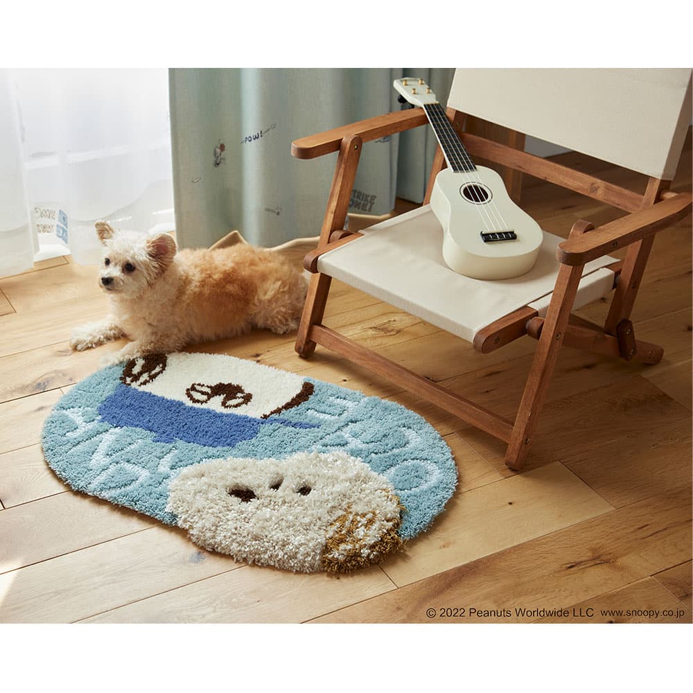 マット「スヌーピー アンディ&オラフマット」 70x45cm PEANUTS(ピーナッツ)