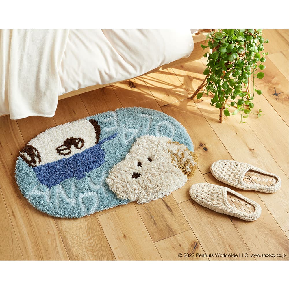 マット「スヌーピー アンディ&オラフマット」 70x45cm PEANUTS(ピーナッツ)