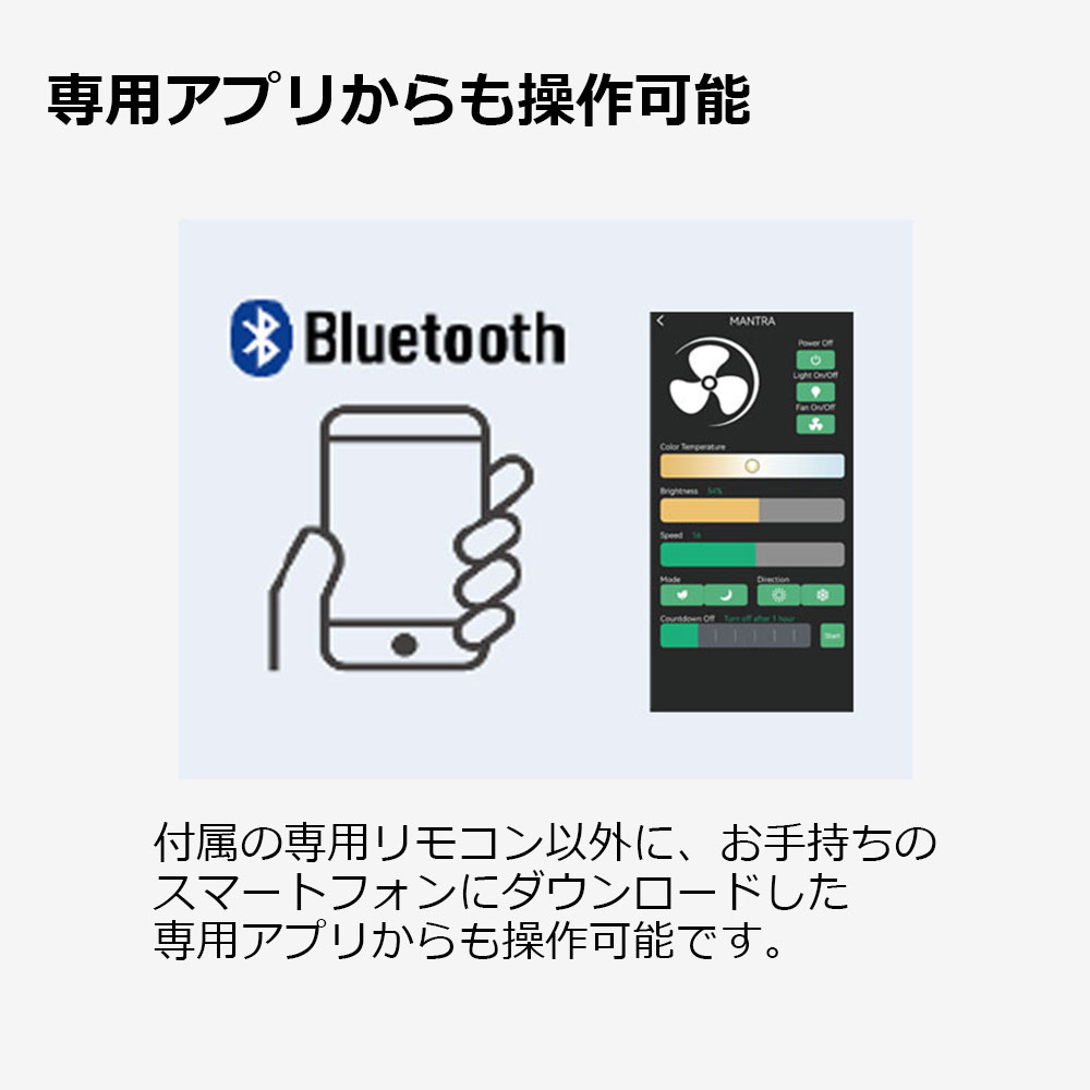 LEDシーリングファン「MAN-MISTRAL-ミストラル-WHNA」約10〜12畳用