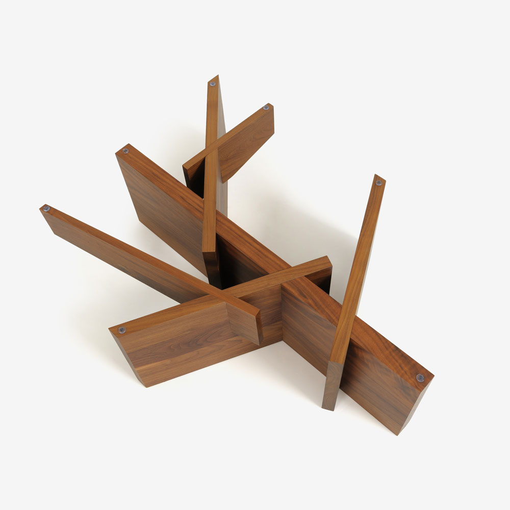 ligne roset（リーン・ロゼ）センターテーブル「ロゼアシェラ」幅110cm ガラス天板 脚：ウォールナット材 【受注生産品】