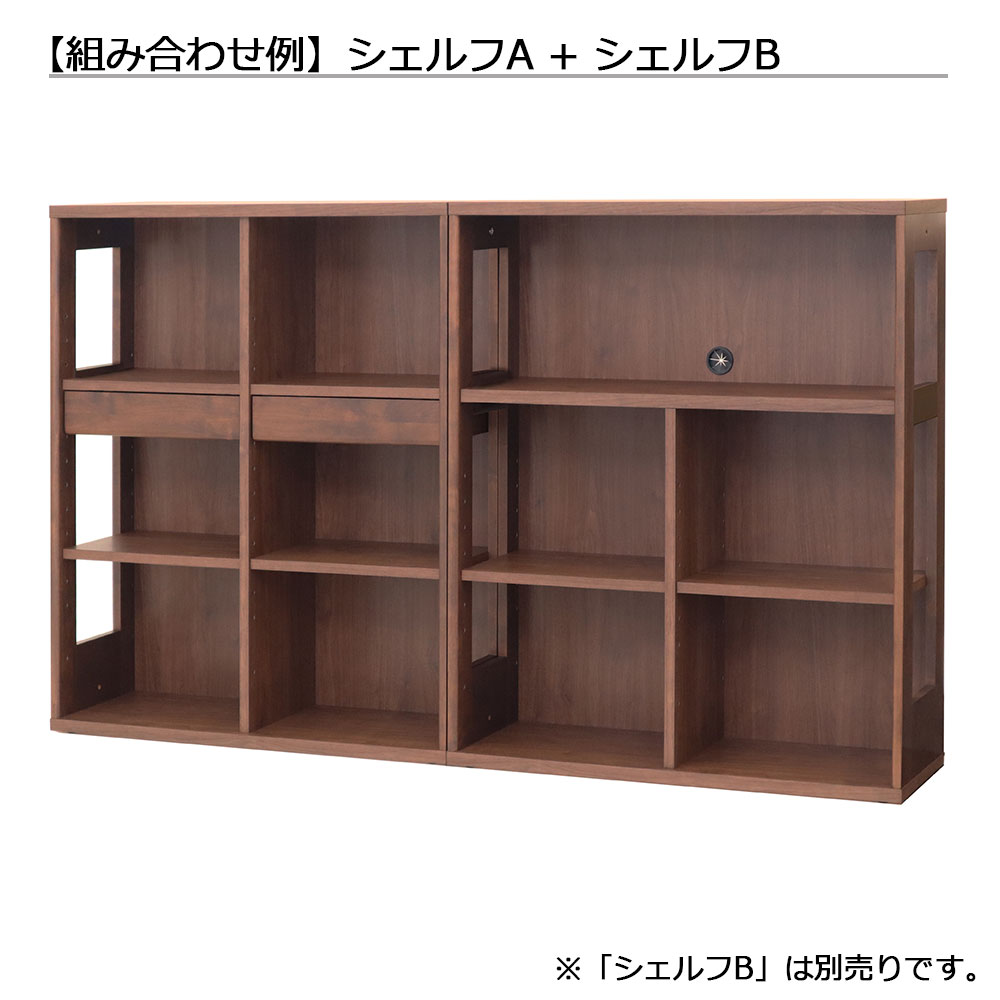 hotta woody（堀田木工所）シェルフ「アーク616  PL」Aタイプ 幅90cm アルダー材【受注生産品】