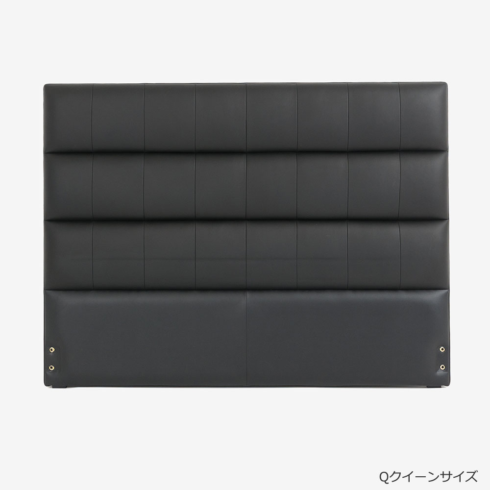 ヘッドボード 「アクセス」ハイタイプ 半革ブラック#101 全6サイズ【受注生産品】