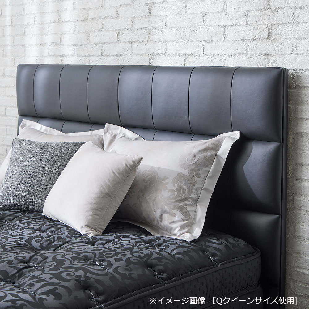 ヘッドボード 「アクセス」ハイタイプ 半革ブラック#101 全6サイズ【受注生産品】