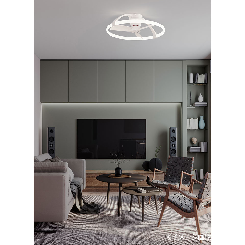 LEDシーリングファン「MAN-MISTRAL-ミストラル-WH」約10〜12畳用