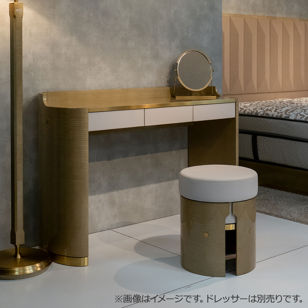 スツール「CORZA コルザ No.1」座面回転式 シカモア（SK-12）/革テルマール#0893  【受注生産品】