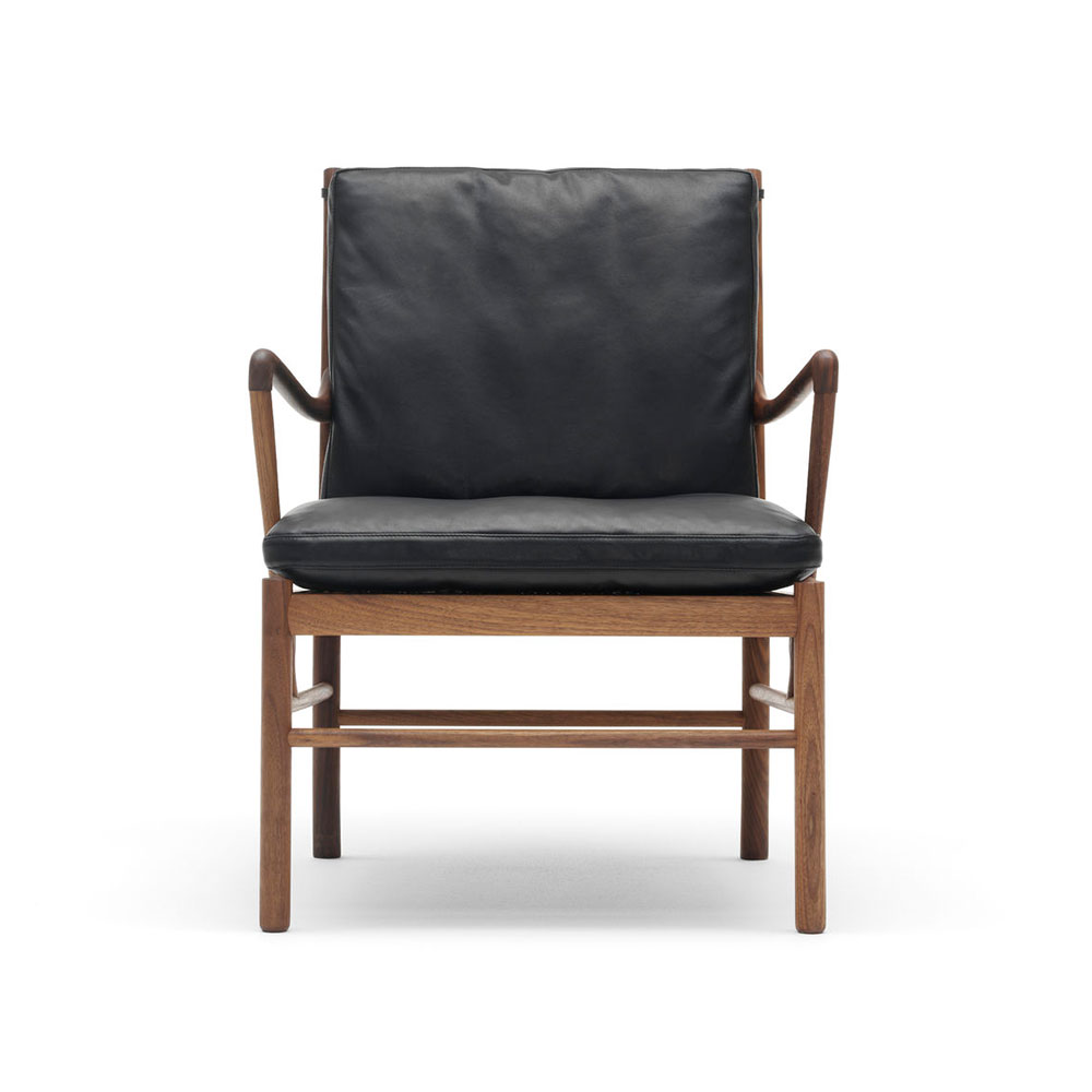 カール・ハンセン＆サン アームチェア「OW149 Colonial Chair」ウォールナット材オイル仕上げ  革ブラック#THOR301【受注生産品】