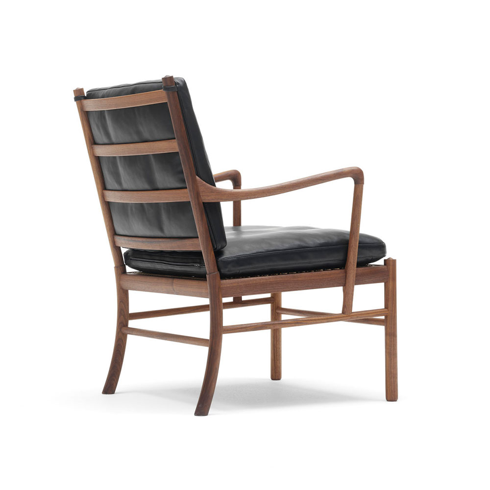 カール・ハンセン＆サン アームチェア「OW149 Colonial Chair」ウォールナット材オイル仕上げ  革ブラック#THOR301【受注生産品】