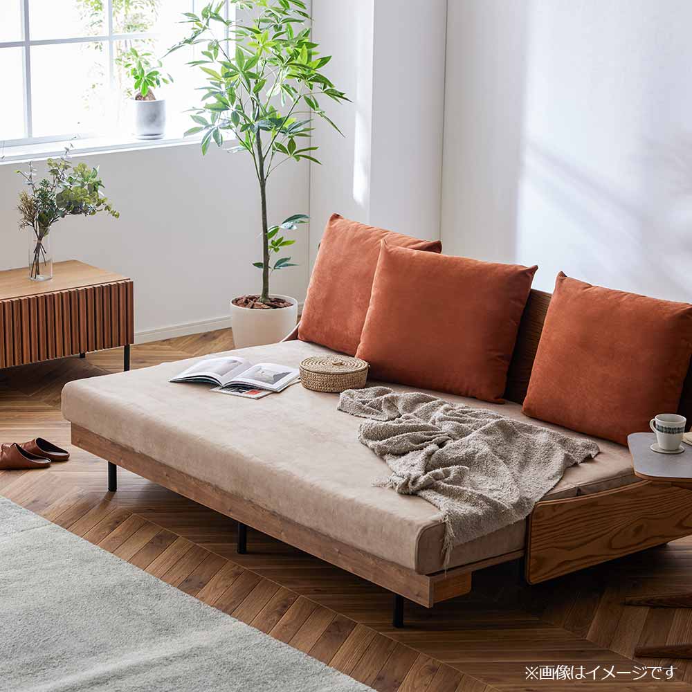 ソファベッド「フォース 200」幅199cm 木部全2色 布全2色