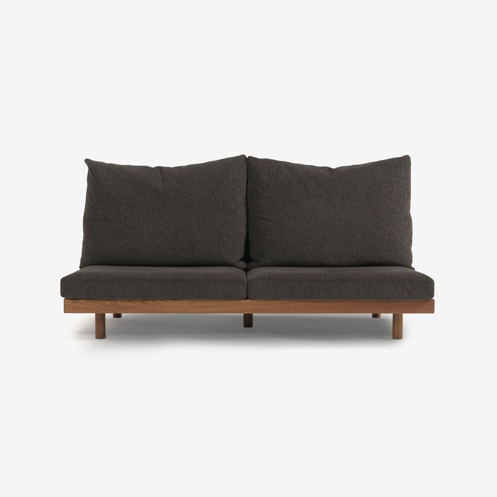MASTERWAL（マスターウォール）3シーターソファ「DANISH GRANDE SOFA デニッシュグランデソファ DGSO-3S180-WN」幅180cm 布#3SUBLIM 53ダークセピア ウォールナット材オイル仕上げ【受注生産品】