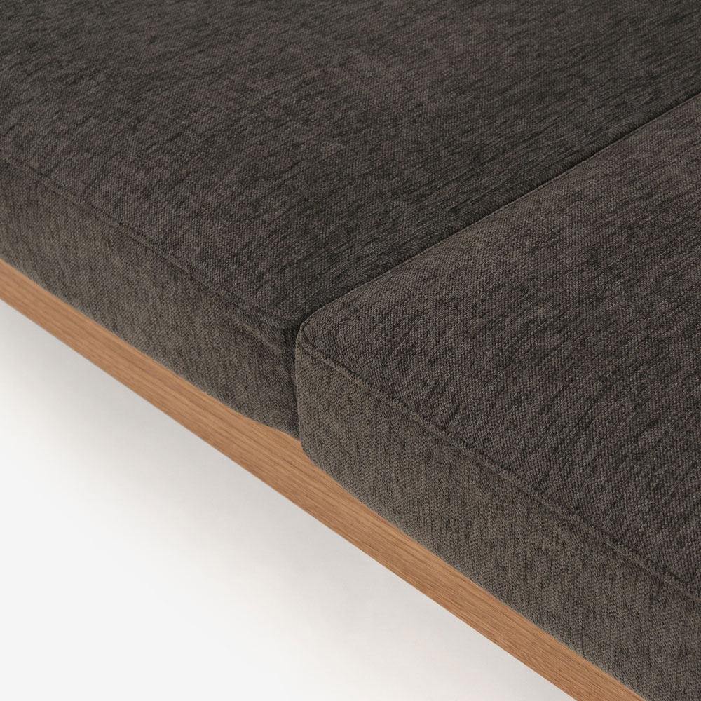 MASTERWAL（マスターウォール）3シーターソファ「DANISH GRANDE SOFA デニッシュグランデソファ DGSO-3S180-WN」幅180cm 布#3SUBLIM 53ダークセピア ウォールナット材オイル仕上げ【受注生産品】