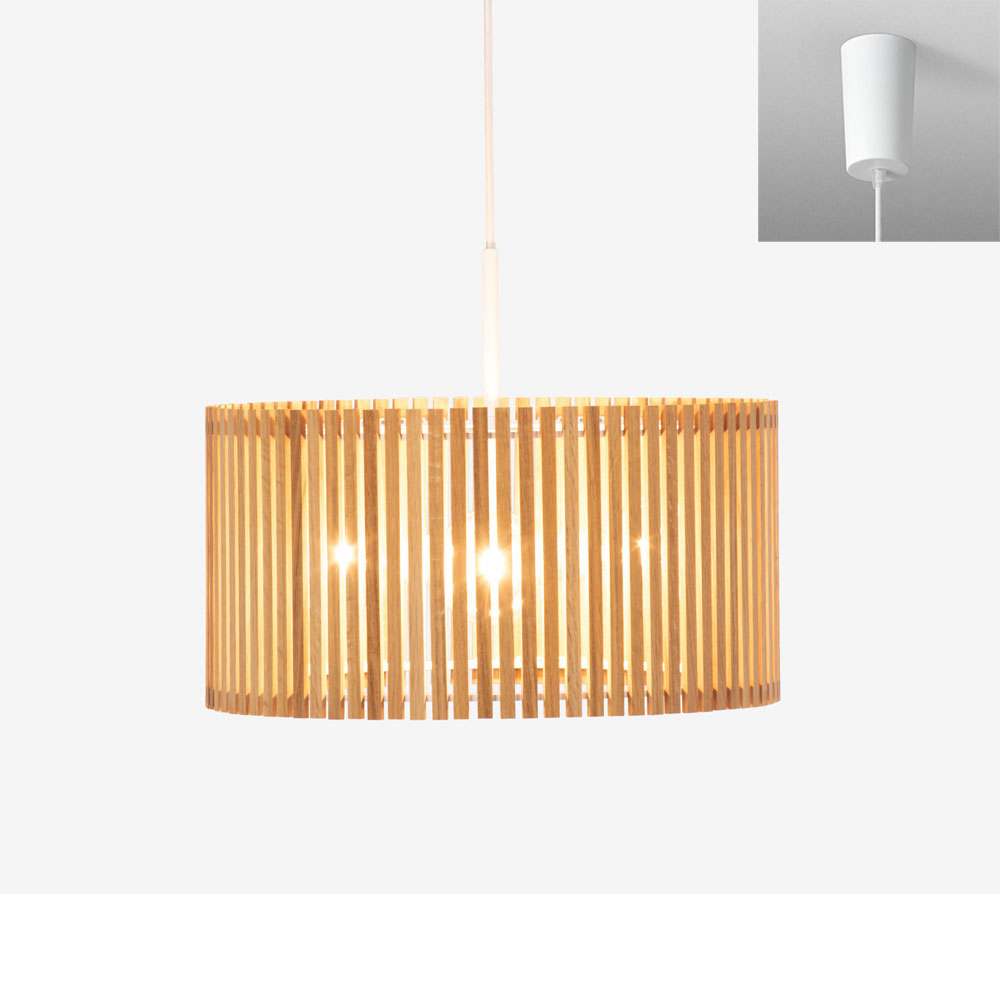 ペンダント「Legno（レグノ）SZP0023WNWO」直径48cm ホワイトオーク材 ランプ別売【受注生産品】