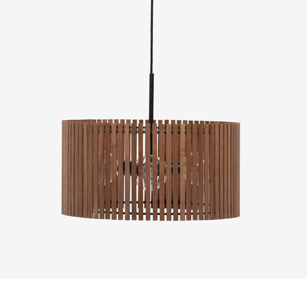 ペンダント「Legno（レグノ）SZP0023 BNWN」直径48cm ウォールナット材 ランプ別売【受注生産品】