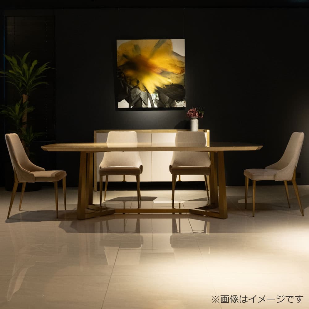 ダイニングテーブル「CORZA コルザ No.1」シカモア（SK-12）/脚ゴールド【受注生産品】