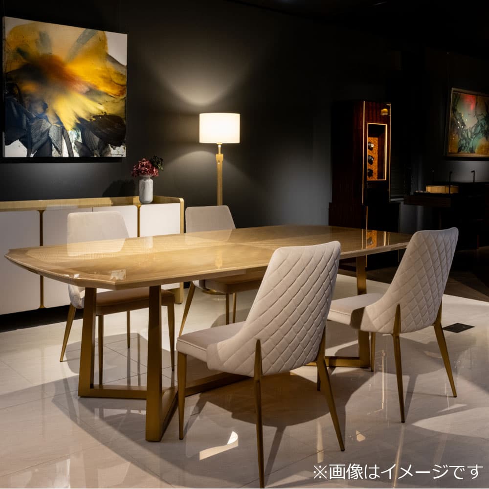 ダイニングテーブル「CORZA コルザ No.1」シカモア（SK-12）/脚ゴールド【受注生産品】