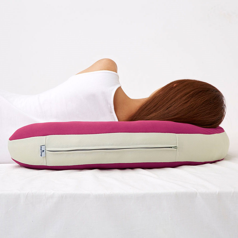 枕「スリープバンテージドクター」ロータイプ ピンク色 FranceBed（フランスベッド）