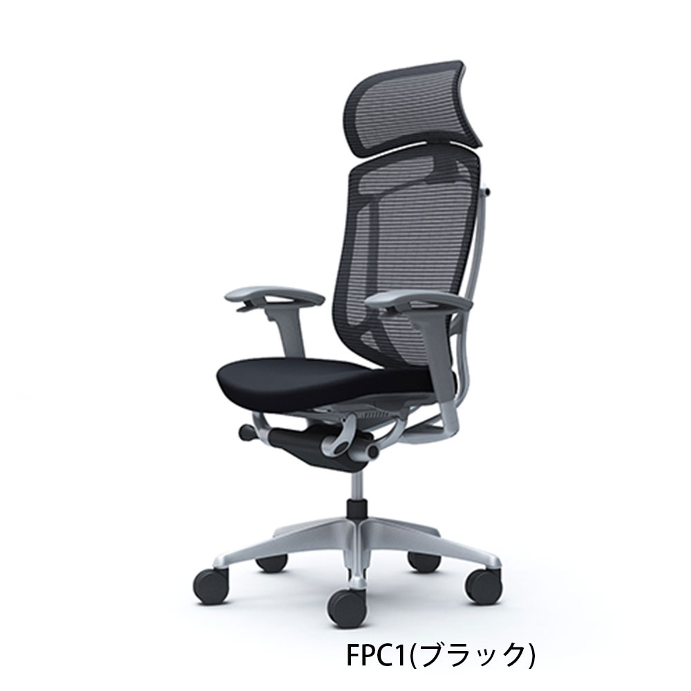 「コンテッサセコンダ」座面/クッション フレームカラー/シルバー ボディーカラー/グレー 大型ヘッドレスト 張地全13色 ランバーサポート有・無【受注生産品】okamura(オカムラ)