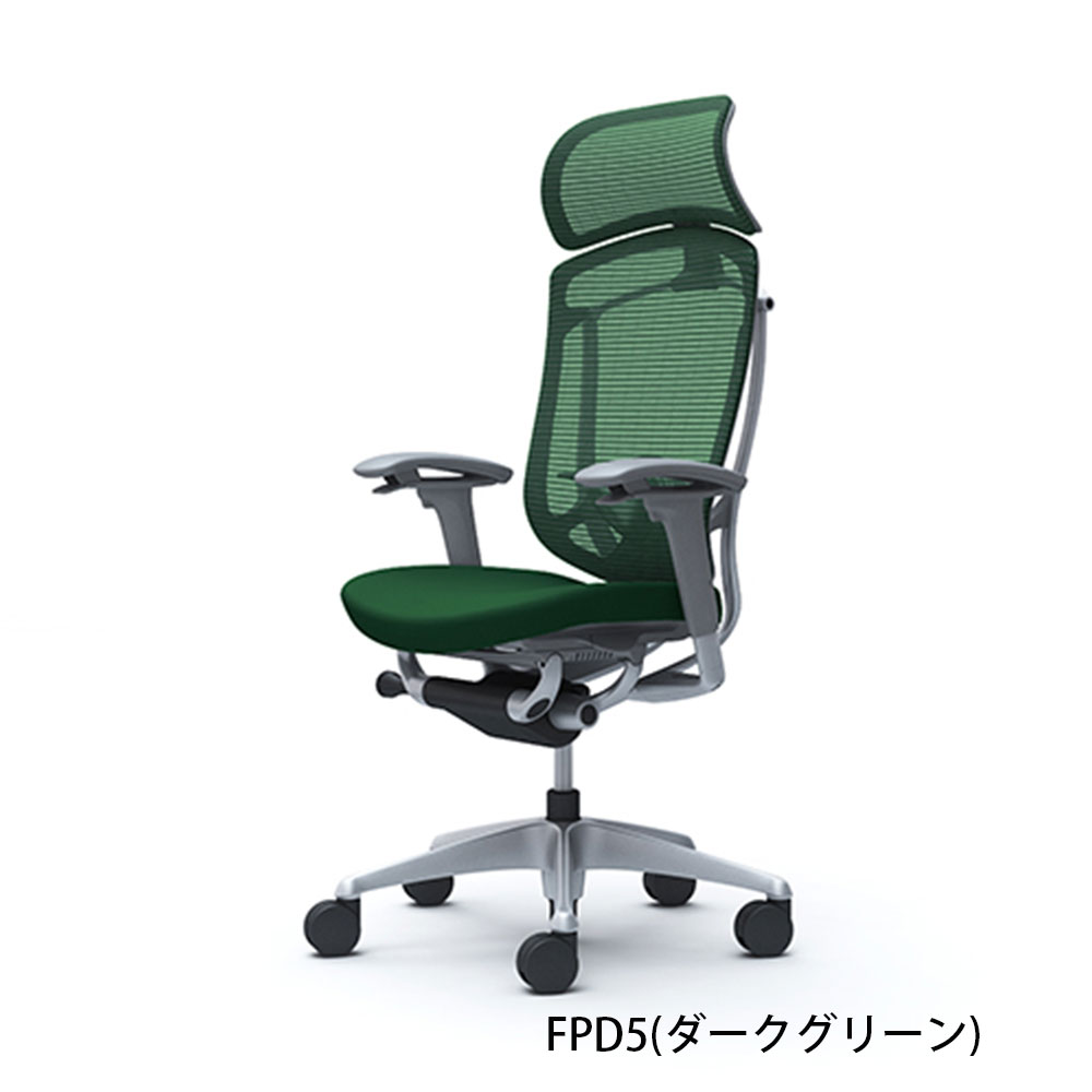 「コンテッサセコンダ」座面/クッション フレームカラー/シルバー ボディーカラー/グレー 大型ヘッドレスト 張地全13色 ランバーサポート有・無【受注生産品】okamura(オカムラ)