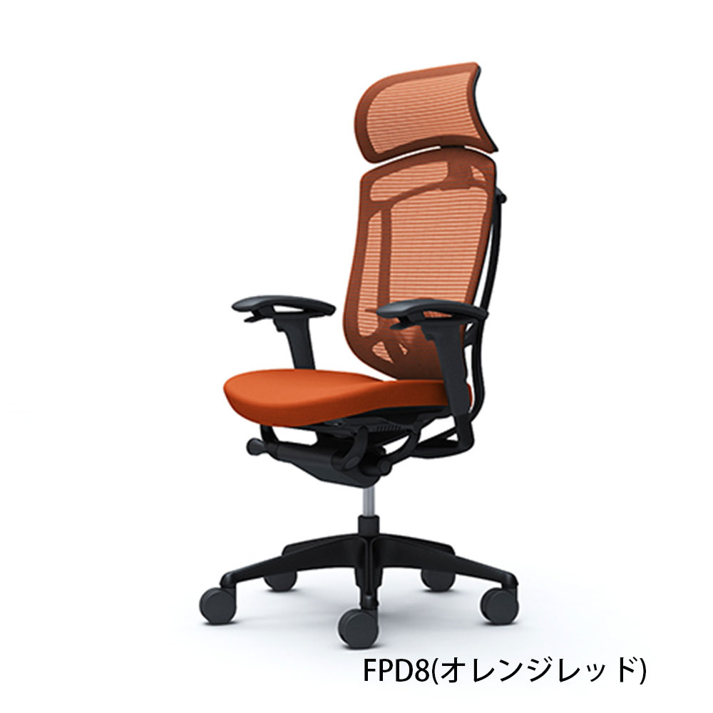 「コンテッサセコンダ」座面/クッション フレームカラー/ブラック ボディーカラー/ブラック 大型ヘッドレスト 張地全13色 ランバーサポート有・無【受注生産品】okamura(オカムラ)