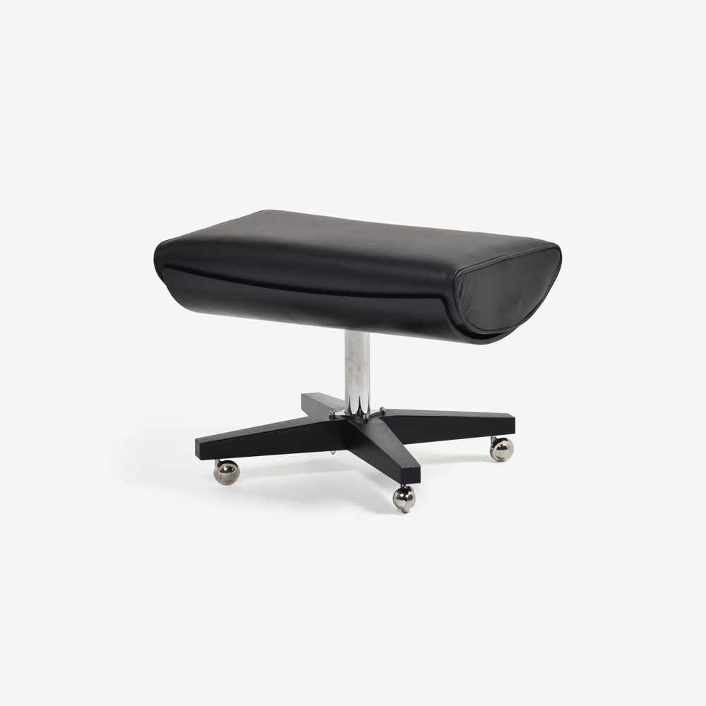 スツール「SIXTY TWO 6251」キャスター付 革ブラック【次回入荷未定】
