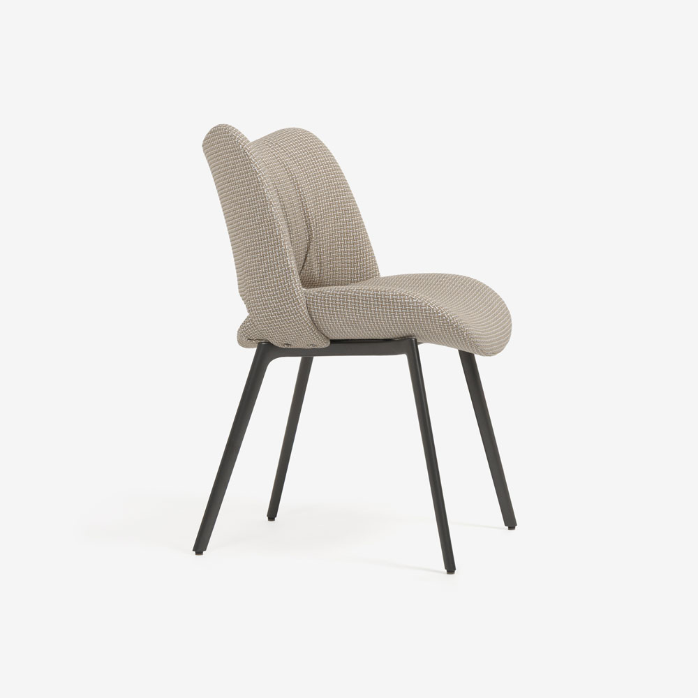 PoltronaFrau（ポルトローナ・フラウ）ダイニングチェア「ニース」布ブロンドウッド色 #C Blonde wood