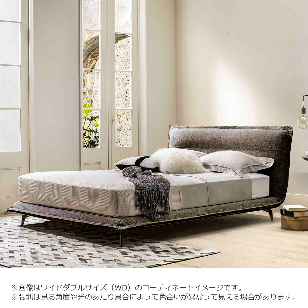 FranceBed（フランスベッド）ベッドフレーム「フィアバ FA-08」レッグタイプ 布ダークグレー色 すのこ床板 全5サイズ【受注生産品】