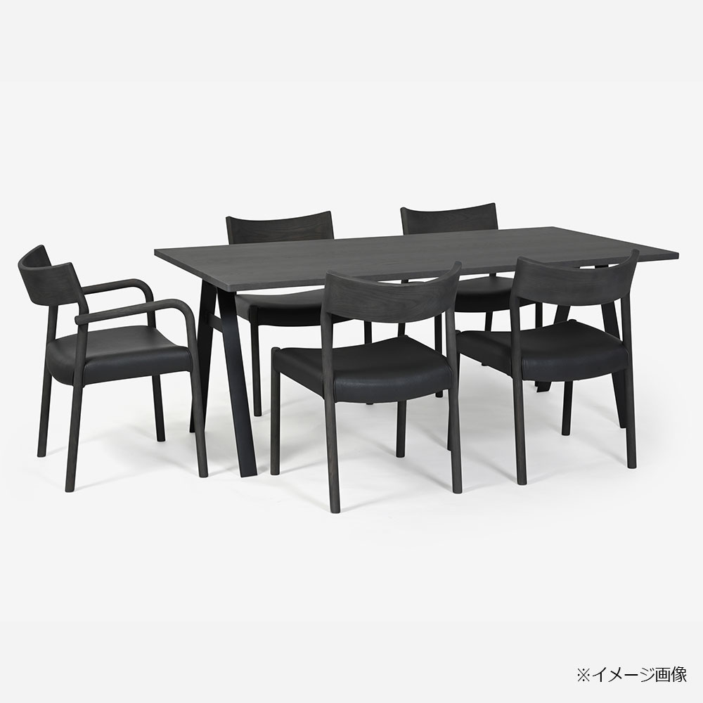ダイニングテーブル「フィルプラス」長方形スチールA脚タイプ 4サイズ エッジデザイン3種 樹種・塗装色5種【受注生産品】