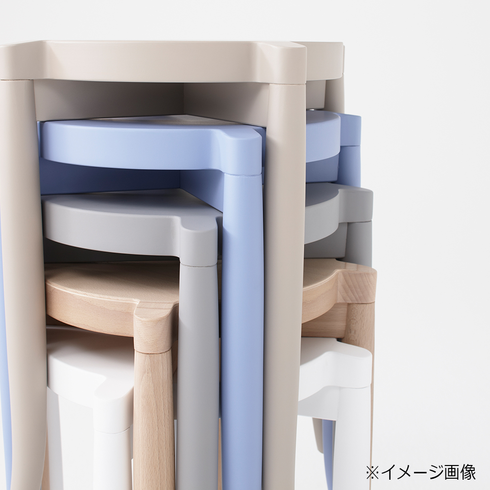 秋田木工 スツール「209EB」ブナ材ホワイト色【2脚セット】【セール対象品のため10%OFF】