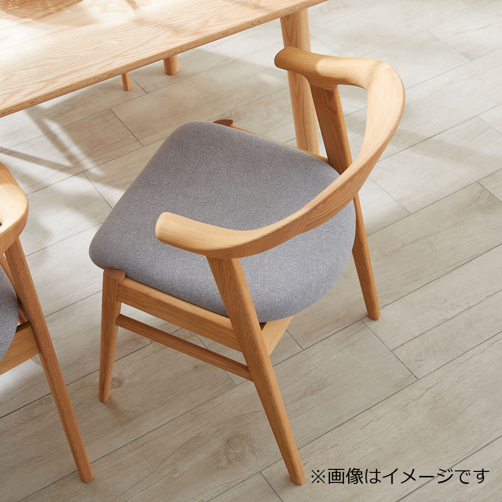 ダイニングチェア（半肘付き）「フィルプラス Cタイプ」樹種・塗装色5種 張地17種【受注生産品】【2脚セット】【セール対象品のため5%OFF】
