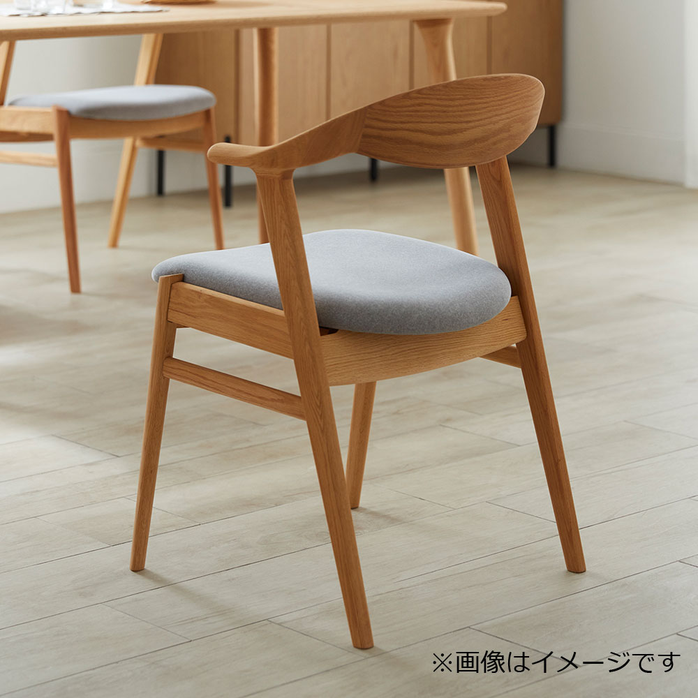 ダイニングチェア（半肘付き）「フィルプラス Cタイプ」樹種・塗装色5種 張地17種【受注生産品】【2脚セット】【セール対象品のため5%OFF】
