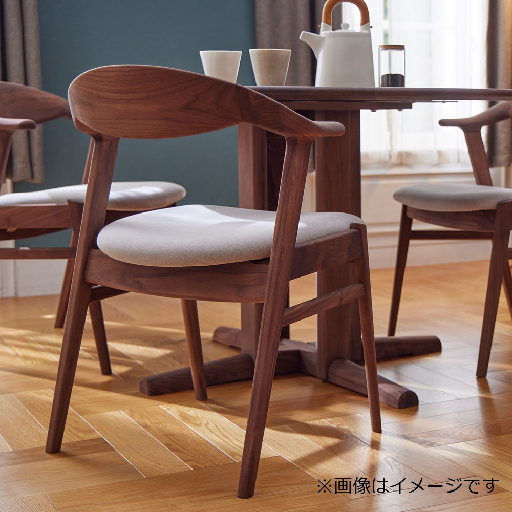 ダイニングチェア（半肘付き）「フィルプラス Cタイプ」樹種・塗装色5種 張地17種【受注生産品】【2脚セット】【セール対象品のため5%OFF】