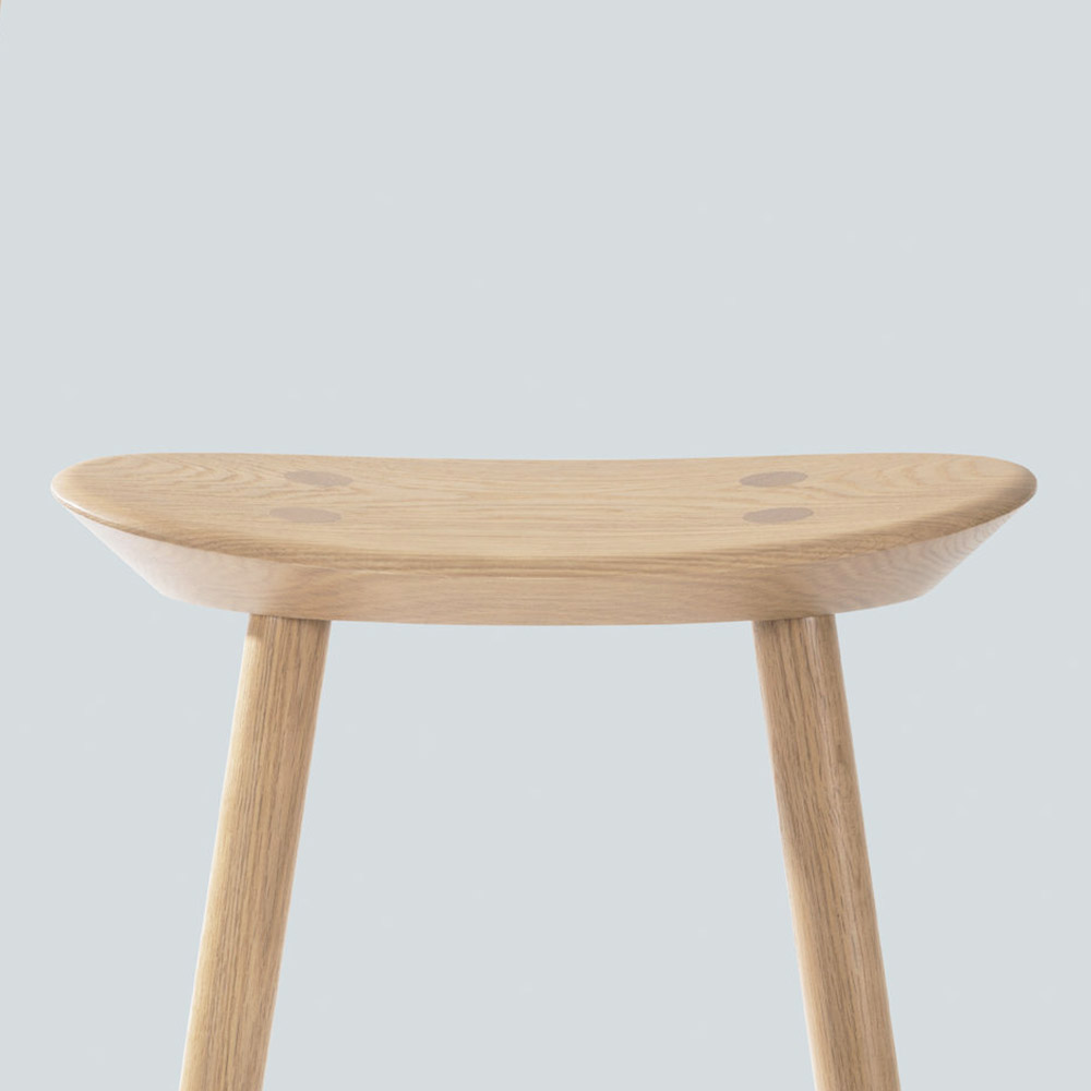 浜本工芸 スツール「No.7553」高さ44cm オーク材 プレミアムオーク(PR)色［No.7550］