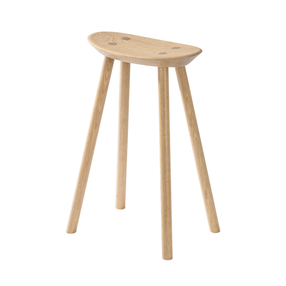 浜本工芸 スツール「No.7553」高さ56cm オーク材 プレミアムオーク(PR)色［No.7550］
