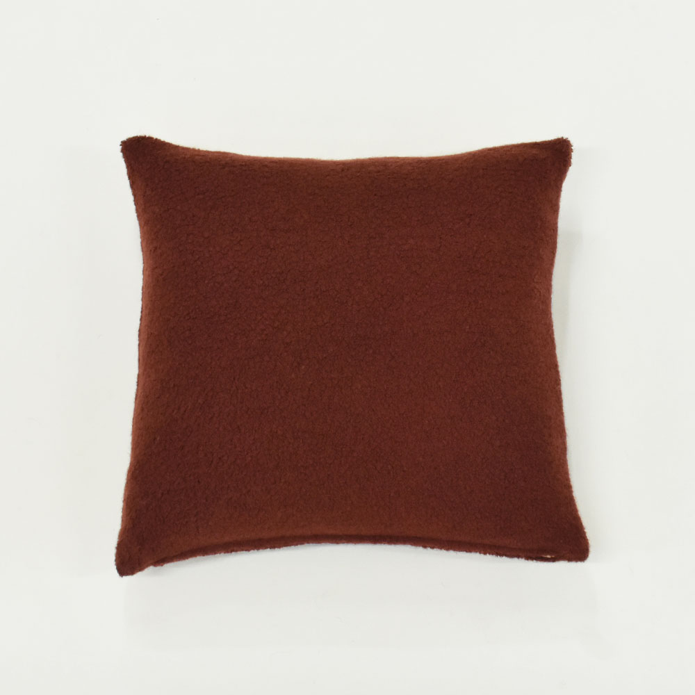 クッションカバー「ペコラ」テラコッタ 45cm角