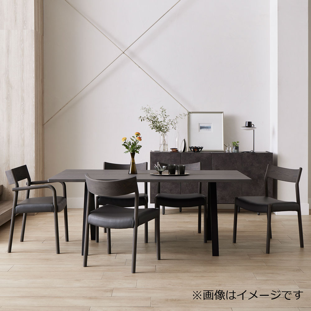 ダイニングテーブル「フィルプラス」長方形スチールA脚タイプ 4サイズ エッジデザイン3種 樹種・塗装色5種【受注生産品】