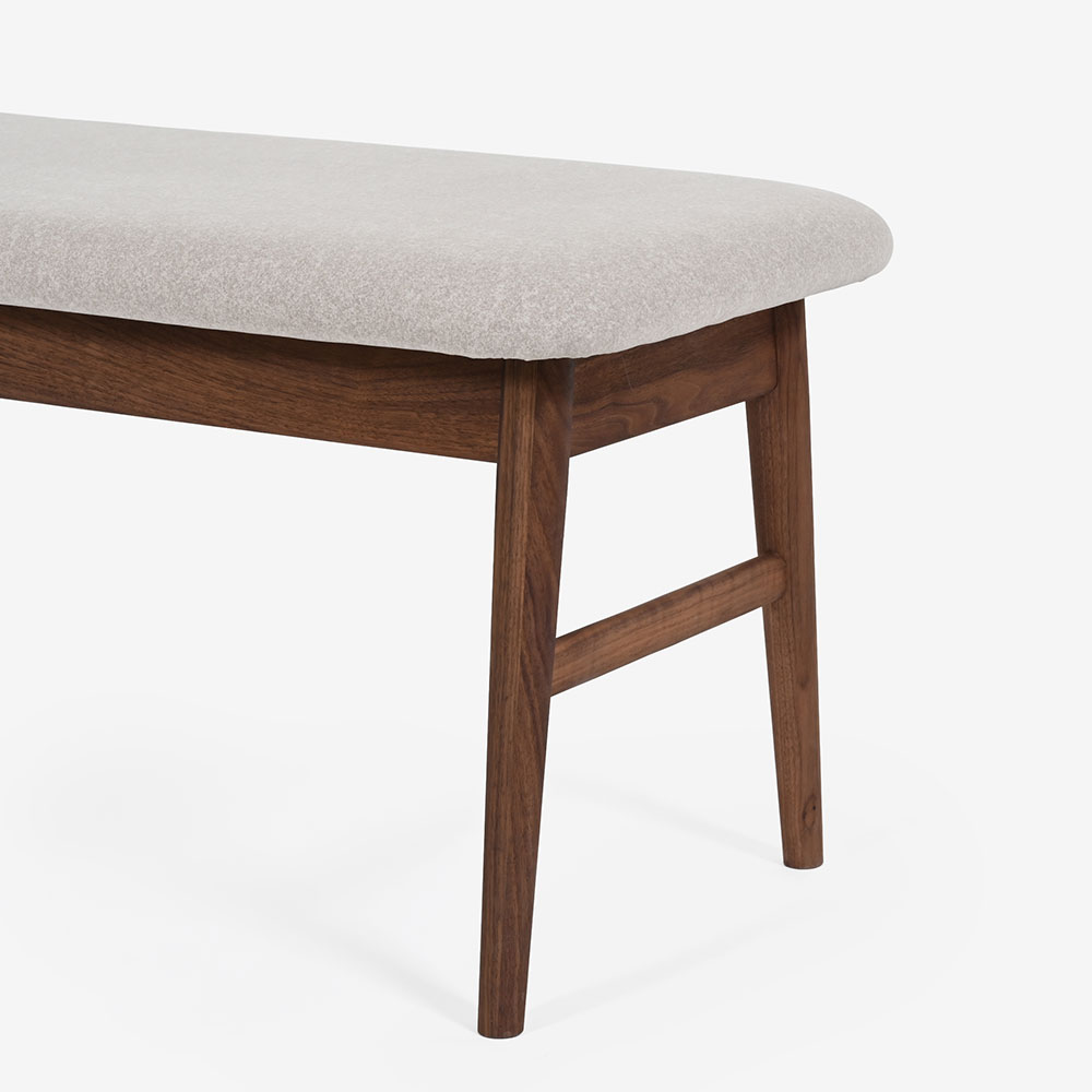 ベンチ「フィルプラス」樹種・塗装色・張地の組合せ4タイプ 全2サイズ【受注生産品】