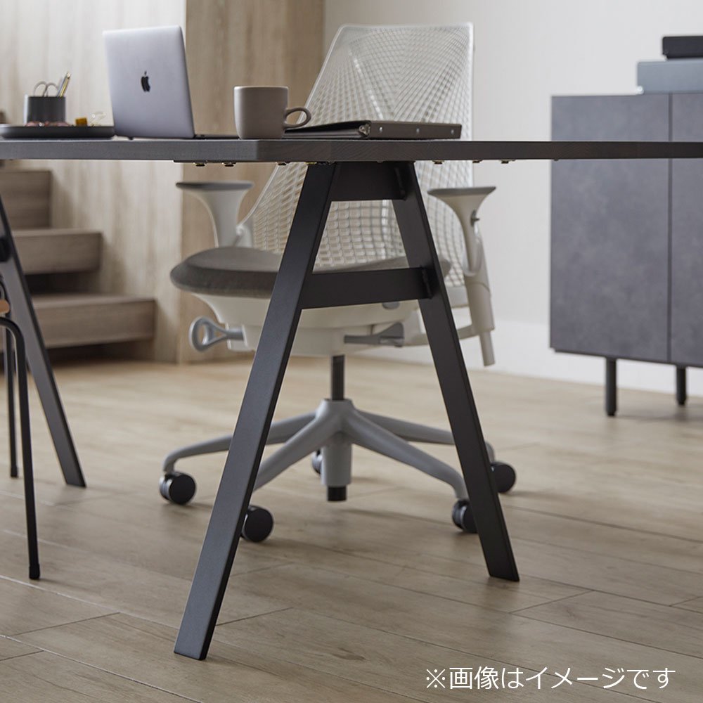 ダイニングテーブル「フィルプラス」長方形スチールA脚タイプ 4サイズ エッジデザイン3種 樹種・塗装色5種【受注生産品】