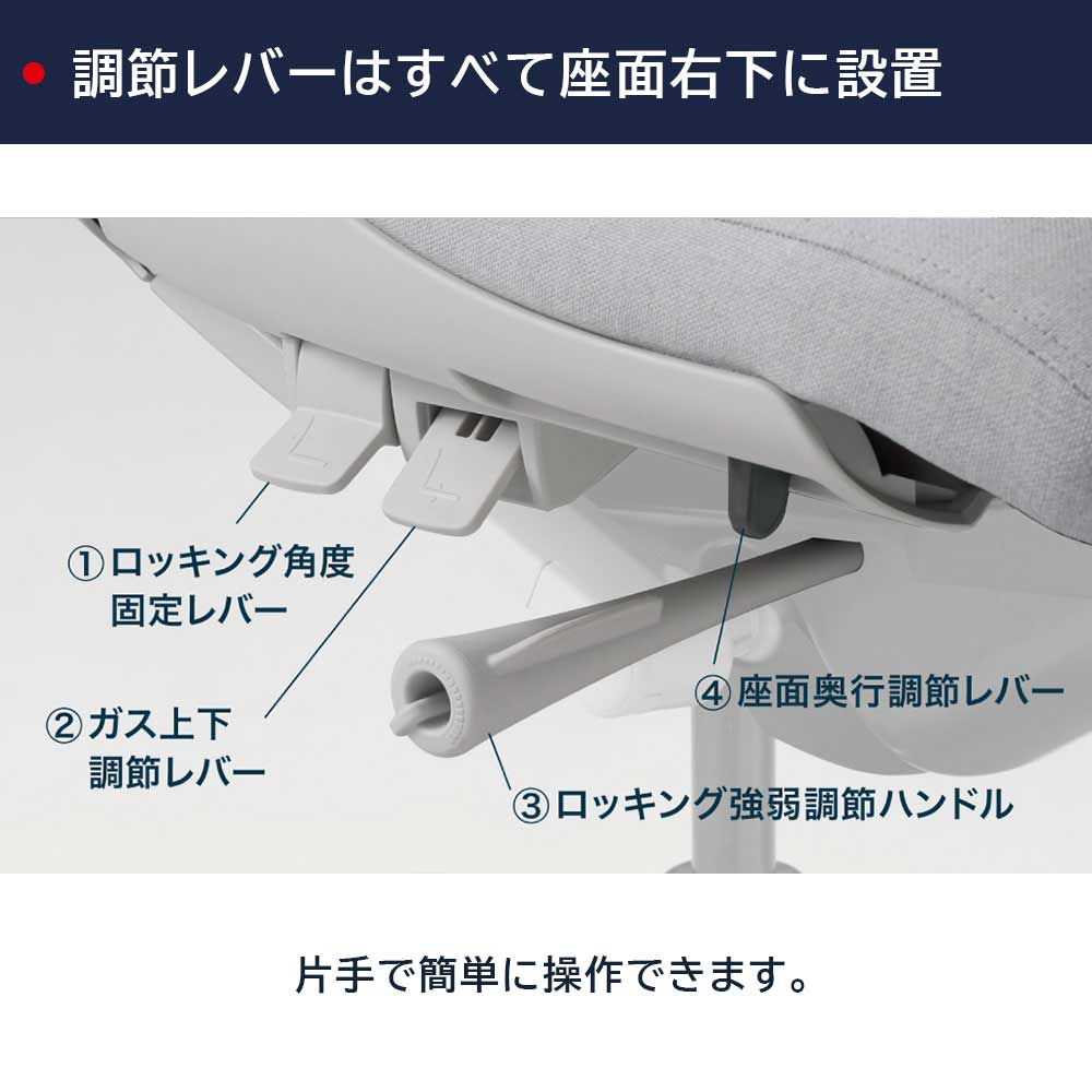 デスクチェア「アクト2 KJ-477JEM-GNF6」アジャスタブル肘 ベースカラー/ライトグレー 張地/グレイッシュブラウン【受注生産品】