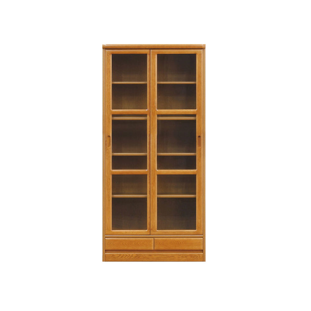 浜本工芸 書棚「No.3600G・No.3608G」引き戸タイプ 幅85.1cm 高さ180cm 全2色［No.3600］