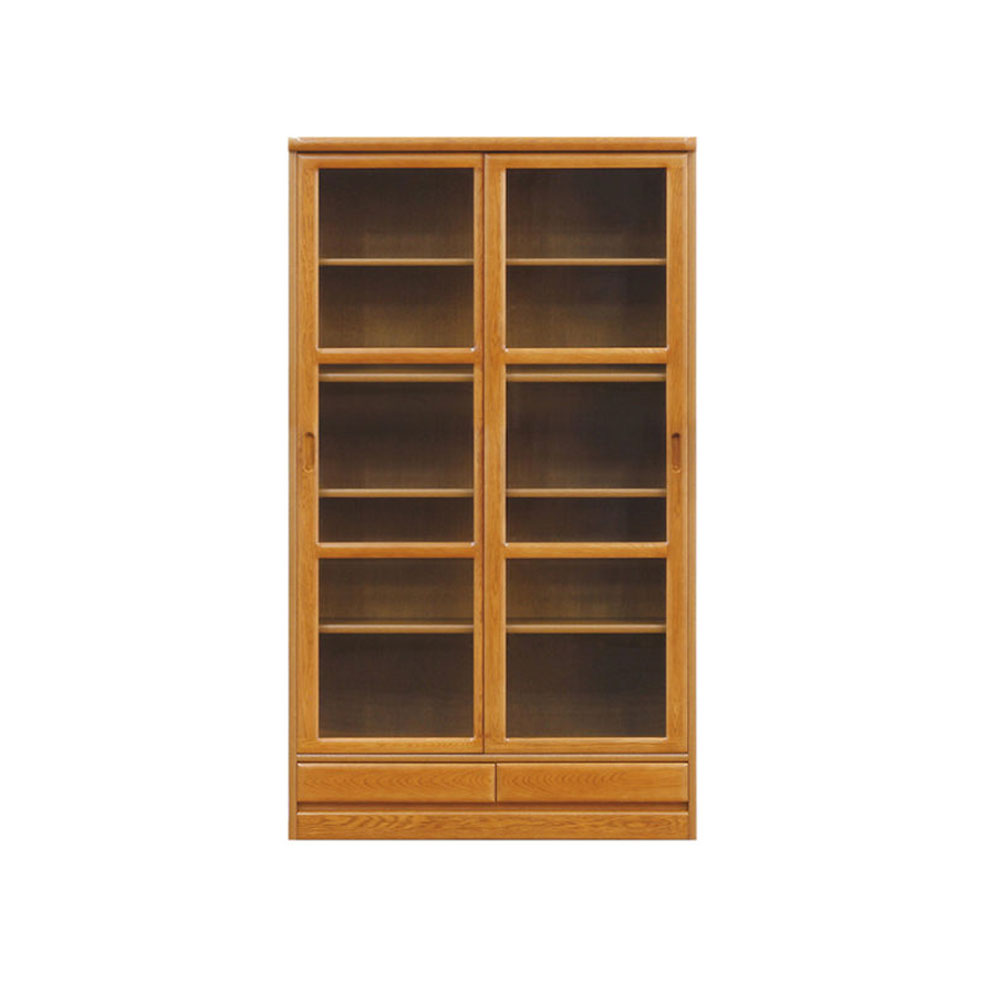 浜本工芸 書棚「No.3600G・No.3608G」引き戸タイプ 幅105.1cm 高さ180cm 全2色［No.3600］【受注生産品】