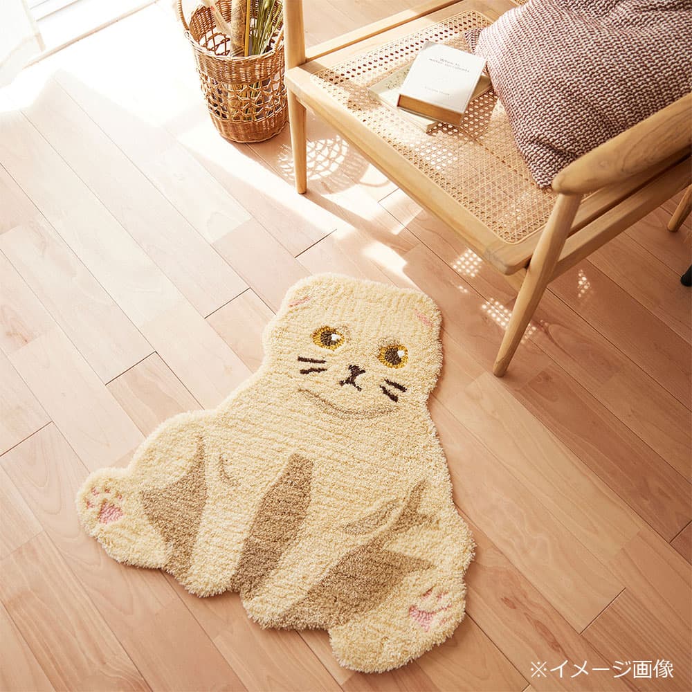 ラグ「スコスワリ」クリーム 72ｘ70cm