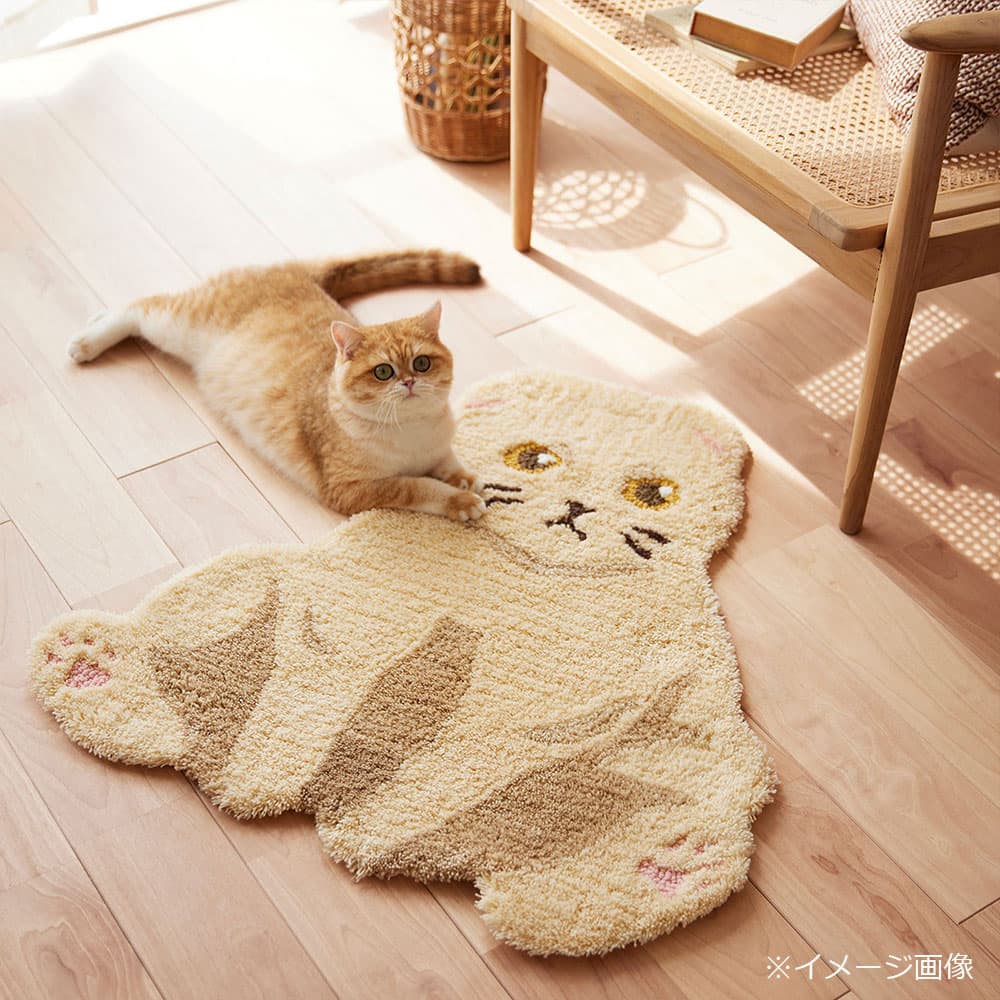 ラグ「スコスワリ」クリーム 72ｘ70cm