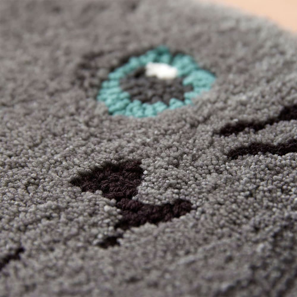 ラグ「スコスワリ」グレー 72ｘ70cm