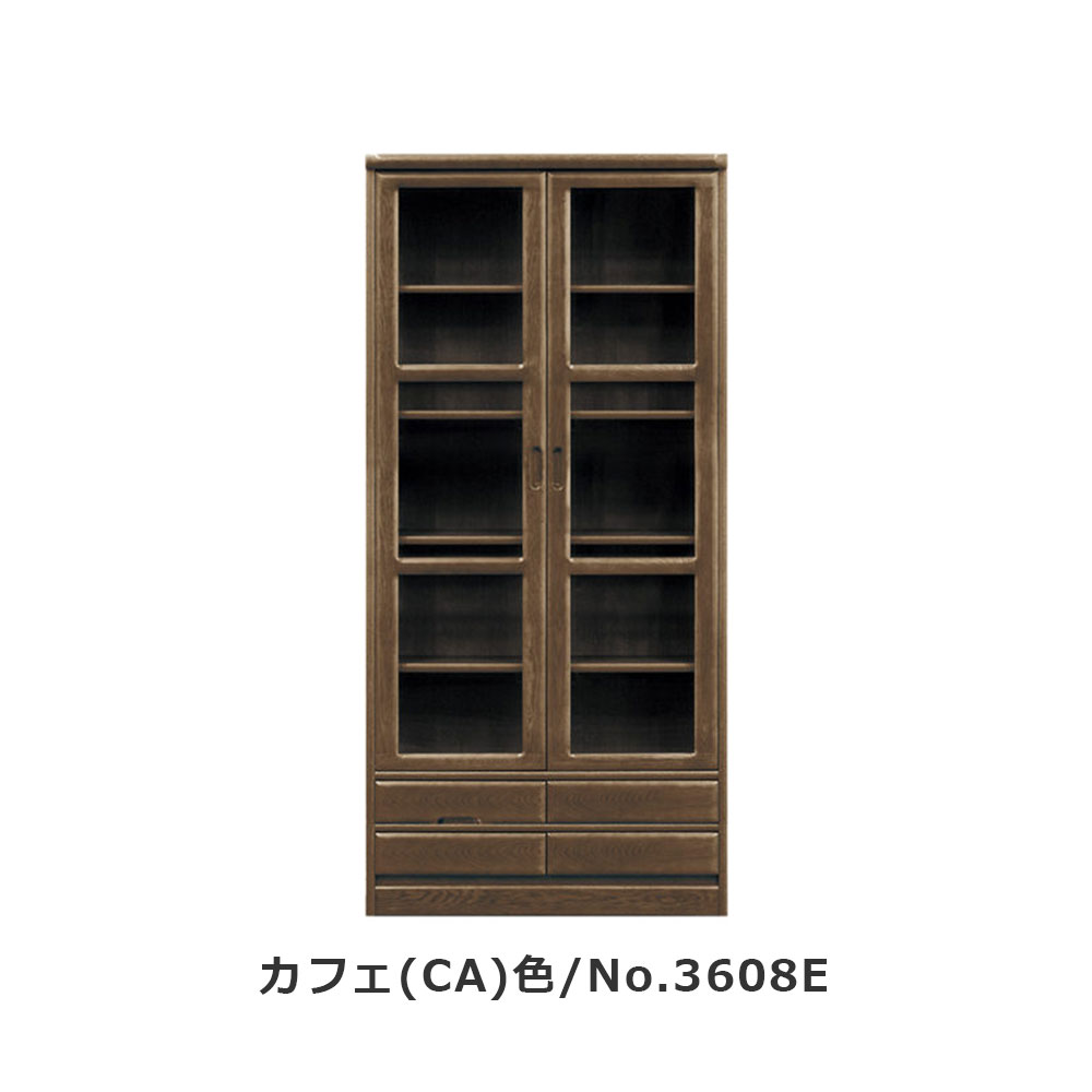 浜本工芸 書棚「No.3600E・No.3608E」開き戸タイプ 幅85.1cm 高さ180cm 全2色［No.3600］【受注生産品】