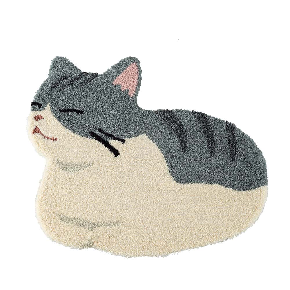 ラグ「コウバコスワリ」サバトラ 70ｘ60cm