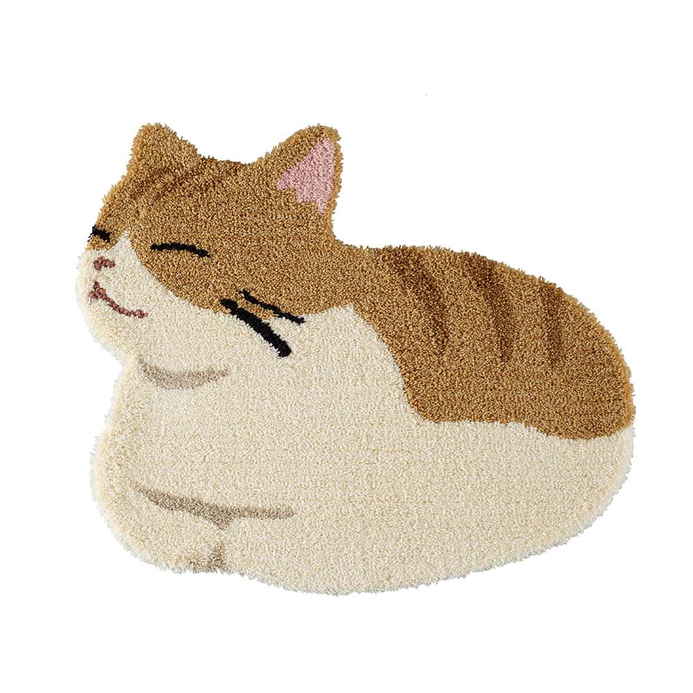 ラグ「コウバコスワリ」チャトラ 70ｘ60cm